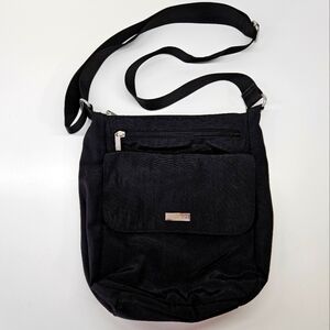 Baggallini Pocket Town Black Nylon Crossbody Travel Bag Purse